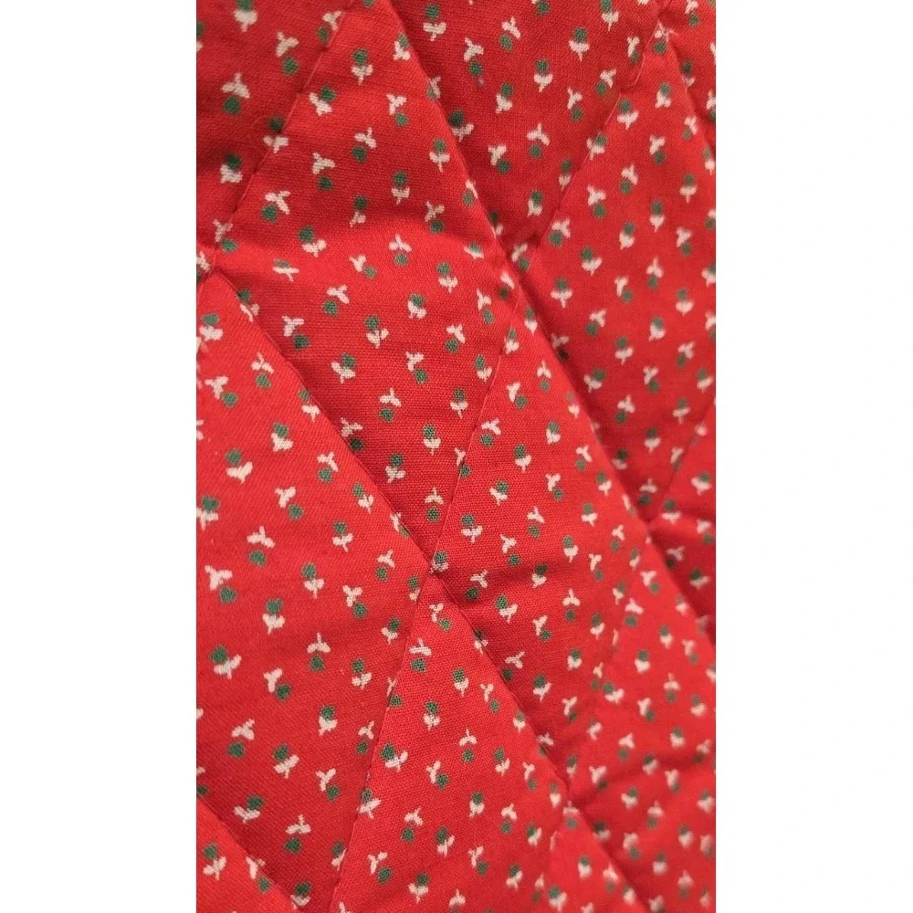 New VTG 90 Christmas hot pot holder Kitschy kitchen decor Reversible Cottagecore
